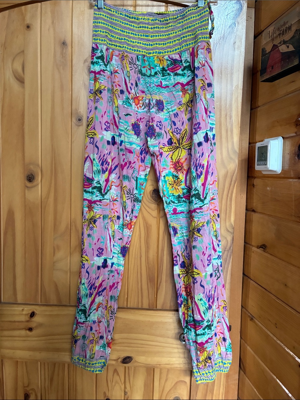 Bell by Alicia bell silk cotton beach style pants